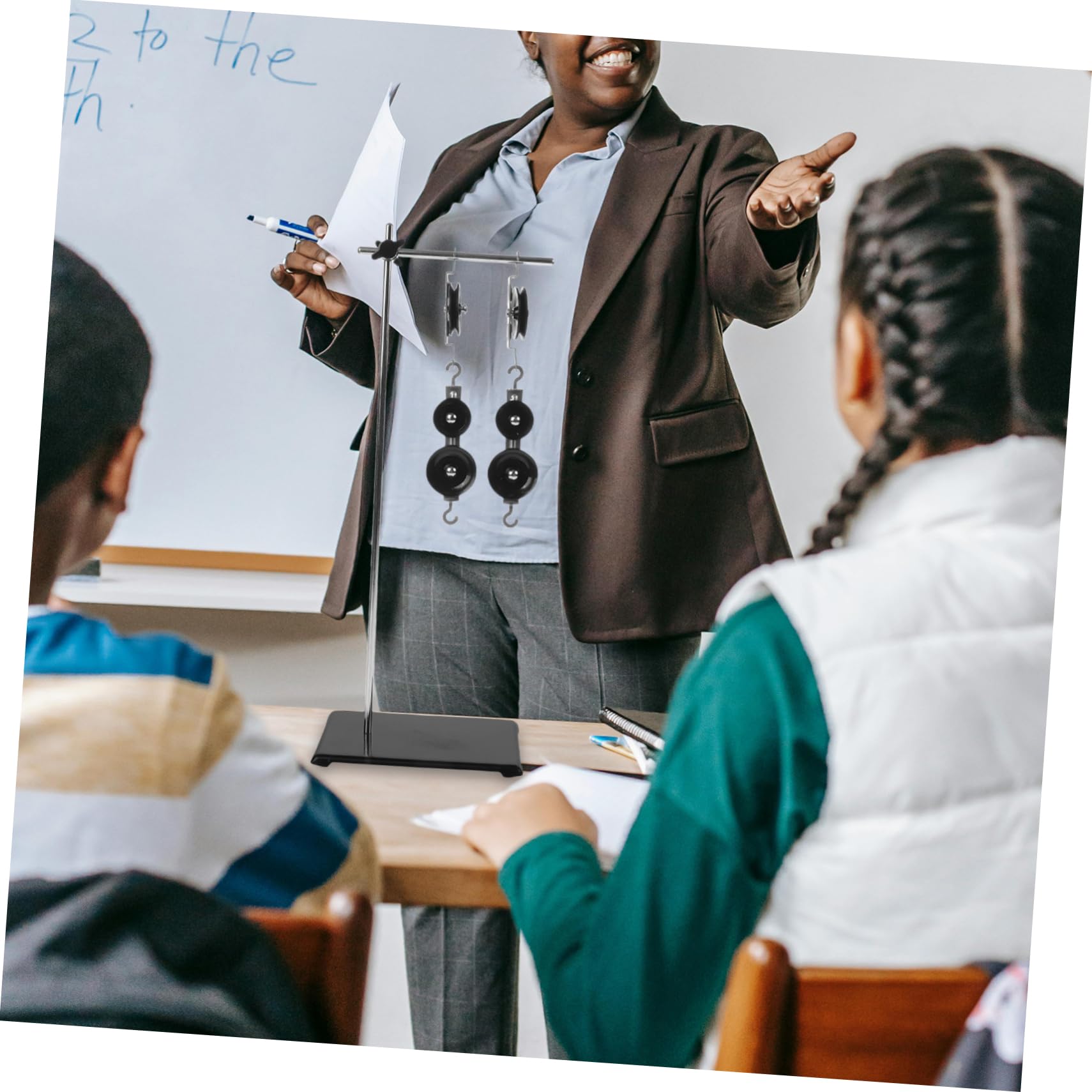 ULTECHNOVO 1ensemble Kit De Poulies Expérimental Pour Enseignement Physique Équipement De Laboratoire Avec Support Et Poids Pour Expériences Mécaniques