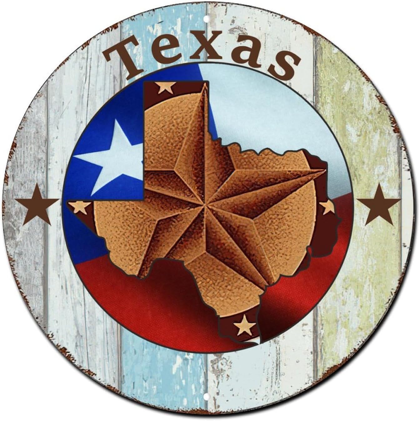 Personalized Texas Independence Day Metal Tin Sign God Bless Taxas Tin Signs Funny Texas Wall Art Street Signs 9" for Hanging to Display in Your Home Bar Garage Or Restaurant image 2