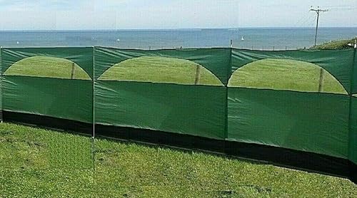 Miniatura 2 de Windbreaker Wind Privacy Screen Camping Blocker 5 Panel Garden Beach Wind Shield 5ft High x 27.4ft Long (1 Forest Green)