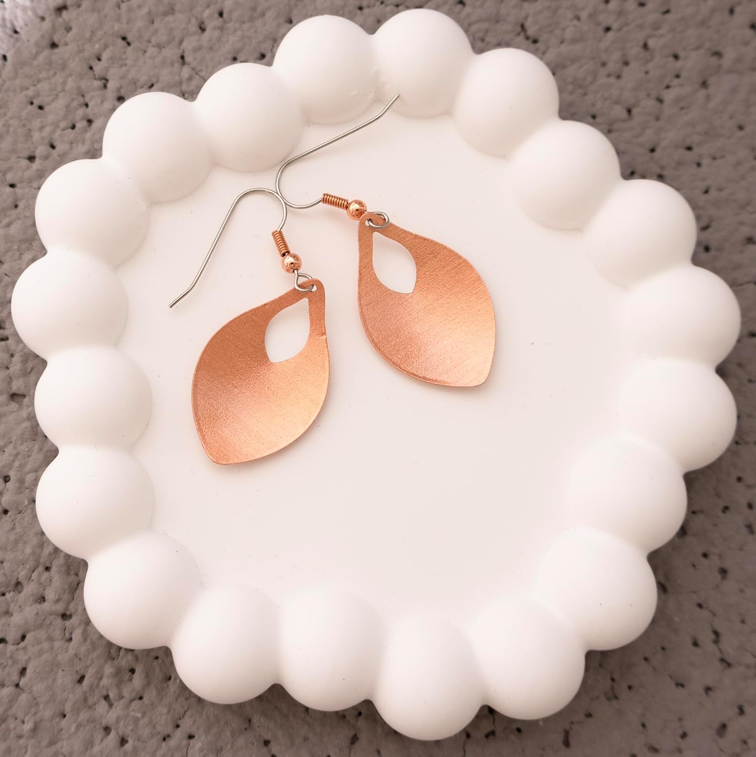 FRONT LINE JEWELRY Grizzly Bear Earrings for Women – Teardrop Copper Earrings with Alaska Northern Lights Sunset – Wildlife-Inspired Bear Jewelry Gift