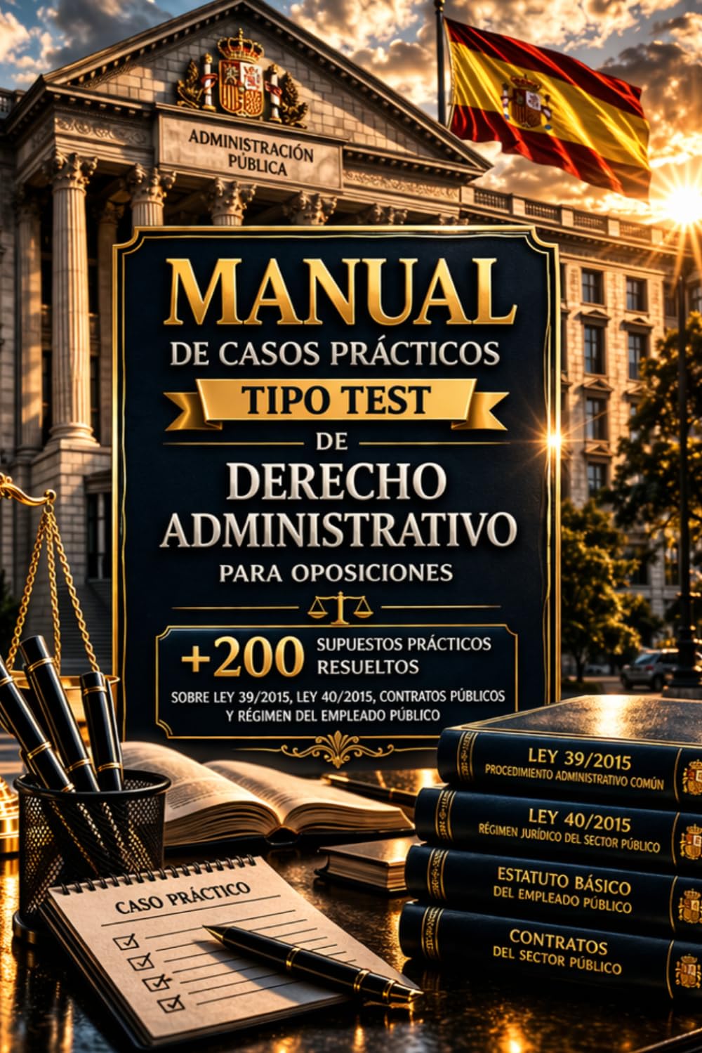 Manual de Casos Prácticos Tipo Test de Derecho Administrativo para Oposiciones: +200 Supuestos prácticos resueltos sobre Ley 39/2015, Ley 40/2015, ... Públicos y Régimen del Empleado Público