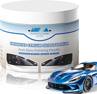 4.94 oz (140 g) Cerium Oxide Glass Polishing – Premium Windshield Glass Scratch Remover Powder 85% TREO, 3.5 Micron – IdealGlass Polishing Compound for AutoGlass, Side Windows, Mirrors – DIY or Pro