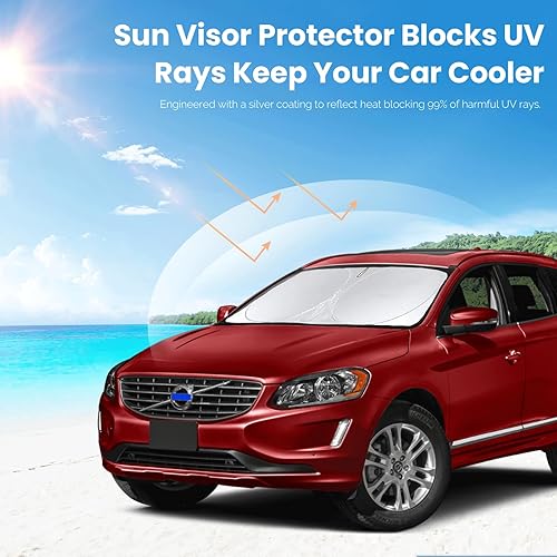 Miniatura 272 de Parasol para parabrisas de ajuste personalizado, cubierta para ventana delantera, visera plegable 210T, protector que bloquea los rayos ultravioleta