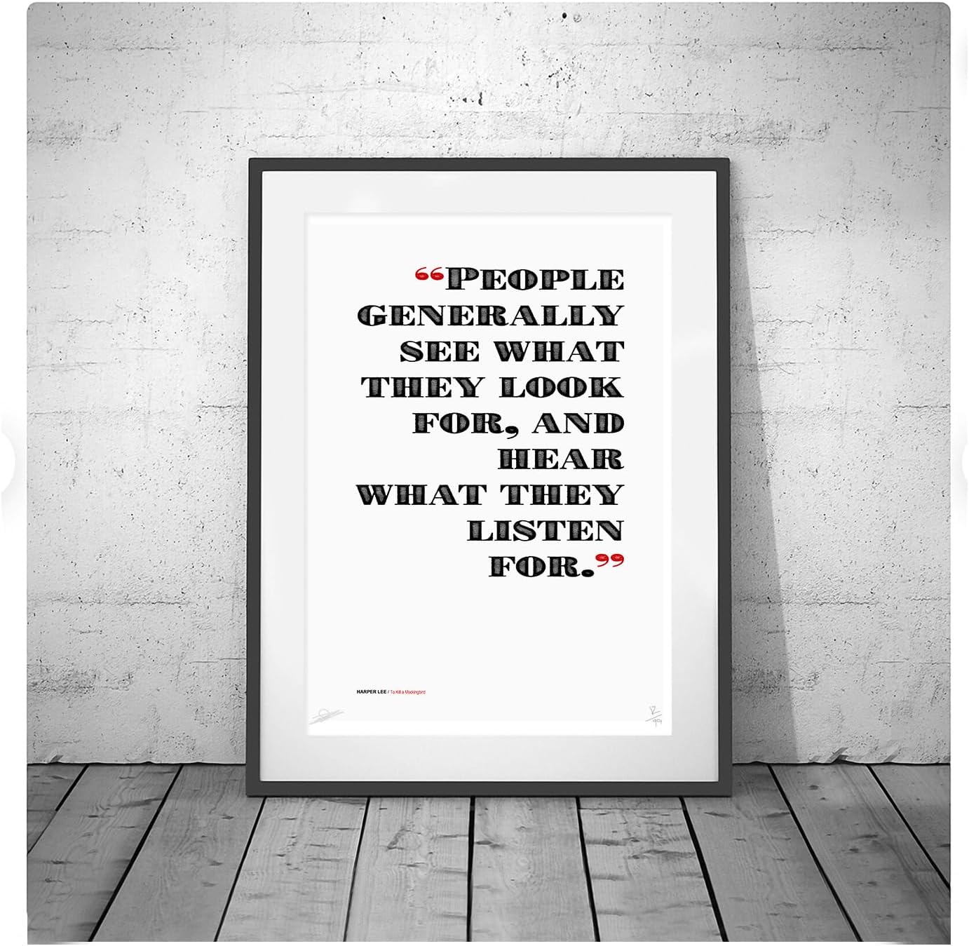 HARPER LEE - To Kill a Mockingbird - Limited Edition Print - motivational poster wisdom library English literature art book quote literary #77 A3 wall art