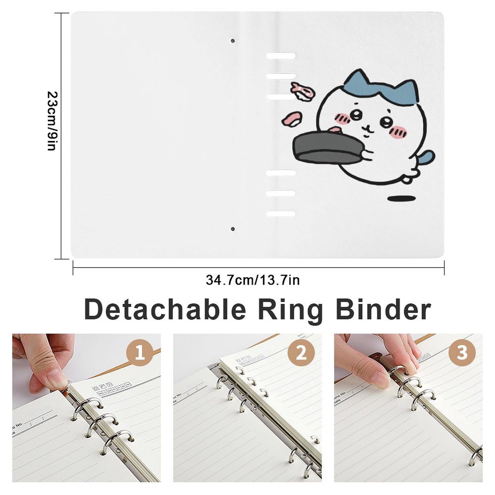 Amazon.co.jp: バインダーノート ちいかわ ハチワレ システム手帳 メモ