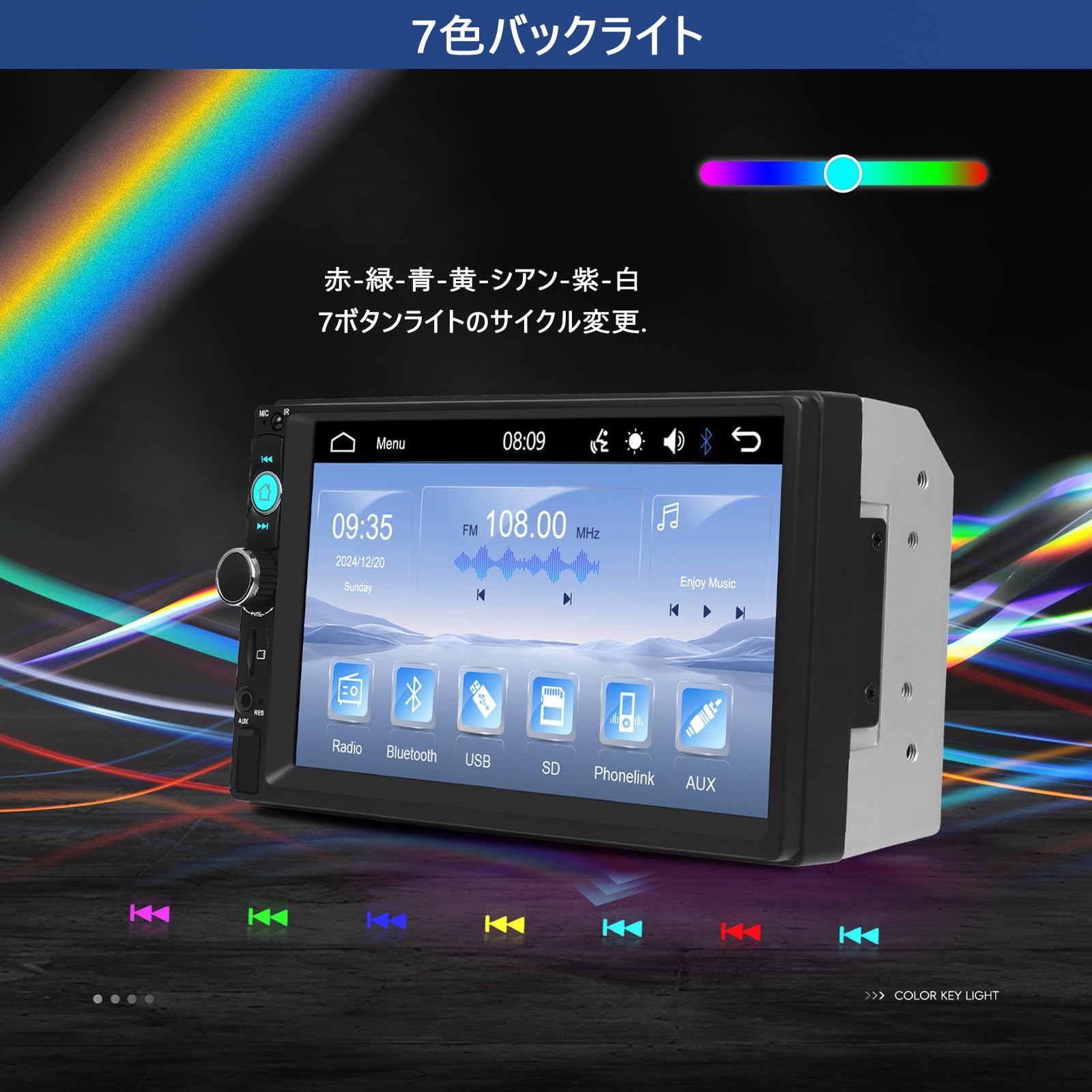 Amazon.co.jp: Auometo ダブルDIN カーステレオ 7インチ抵抗式タッチ