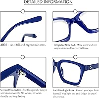 Vista 32 de DXYXYO Reading Glasses 0.50 Women Blue Light Blocking Men Square Computer Readers 3 Pack Fashion Oprah