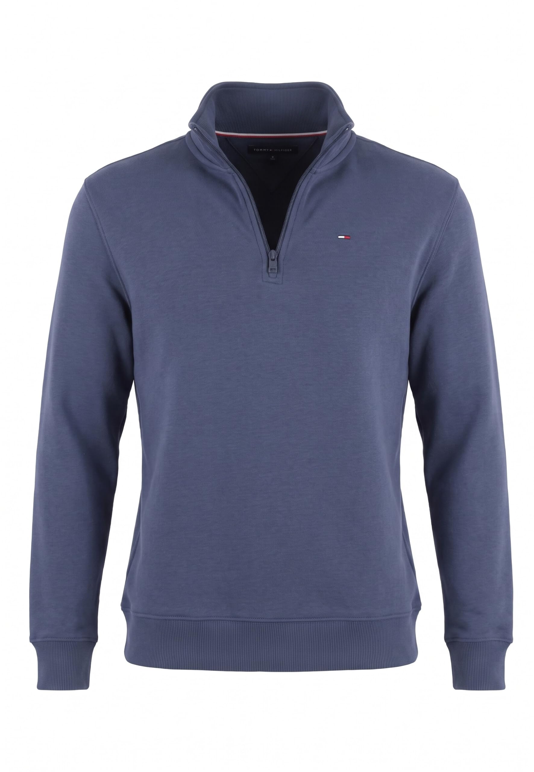 Tommy Jeans Men Tjm Reg Fleece 1/4Zip Mock Neck DM0DM20339 Half Zip Sweatshirt, BLUE (Basic Navy), XL