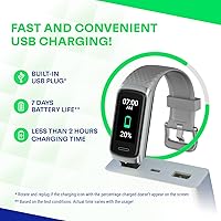 Vista 6 de OCTANDRA Active 2 VeryFit Fitness Tracker Ritmo cardíaco SpO2 Saturación de oxígeno en sangre Monitor de sueño Pantalla de 1.05 pulgadas, contador