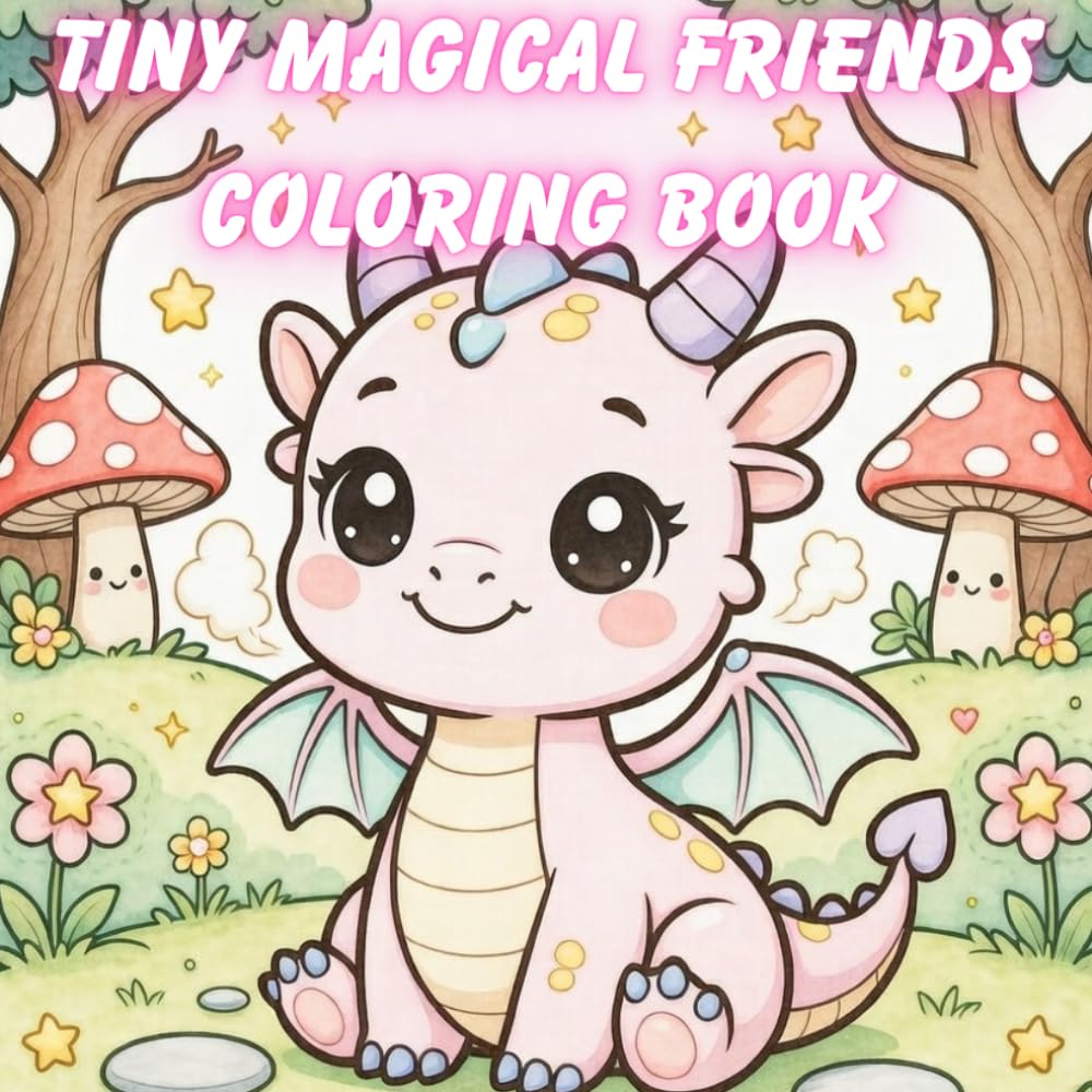 Tiny Magical Friends Coloring Book