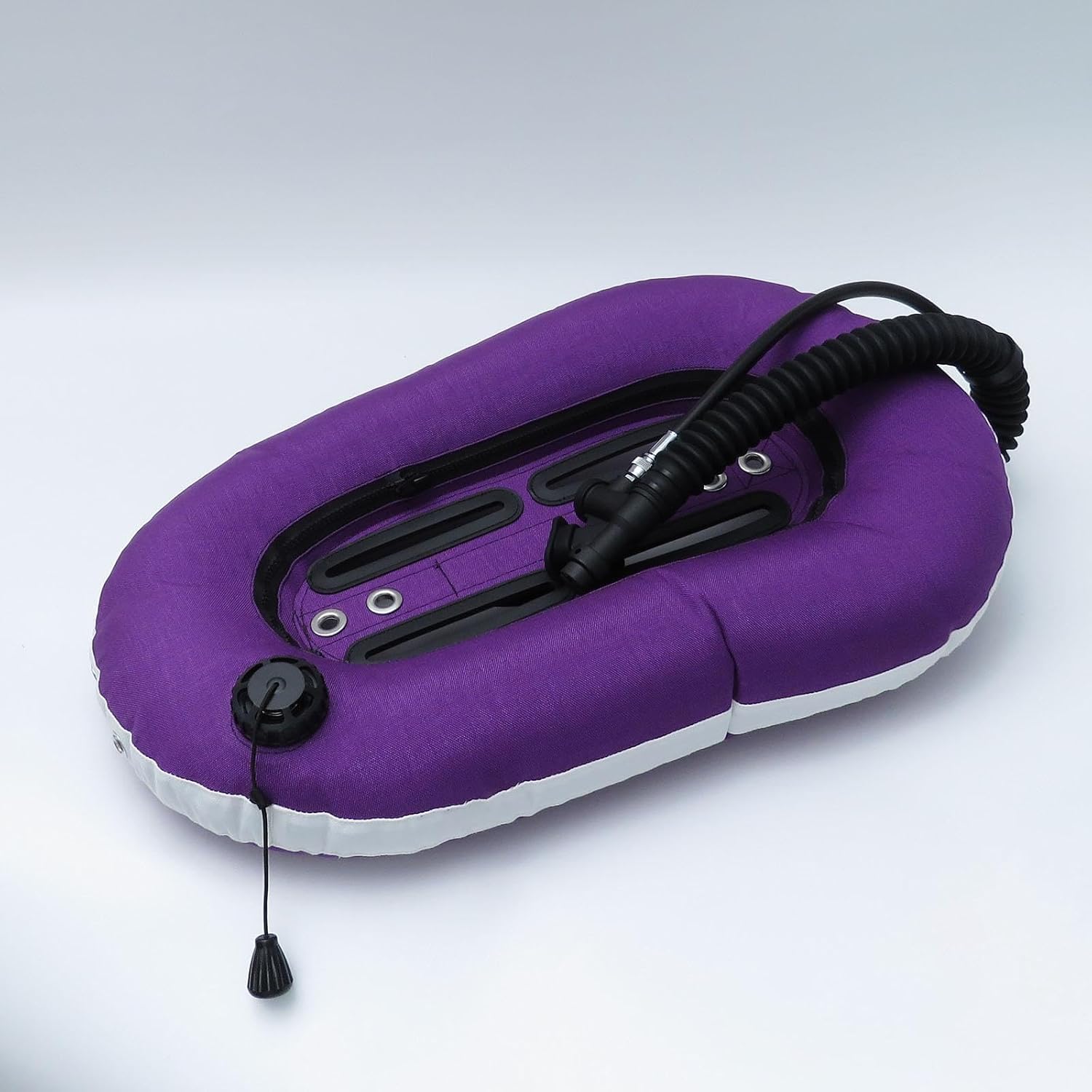 Scuba Diving Donut Wing Single Tank Snorkeling Tech Donut Wing with Single Tube Heavy Duty Type Valve Inflator Device 30lbs, Violet