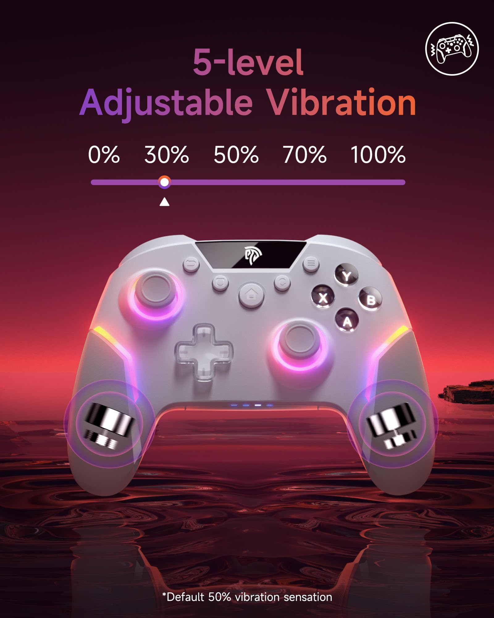EasySMX X20 Elite Wireless Controller PC con Hall Grilletto Commutabile 2 in 1- Joystick Hall Rimovibile- Joystick per PC con Pulsanti Meccanici- RGB Luce- Batteria da 1000mAh per PC/Switch/Mobile