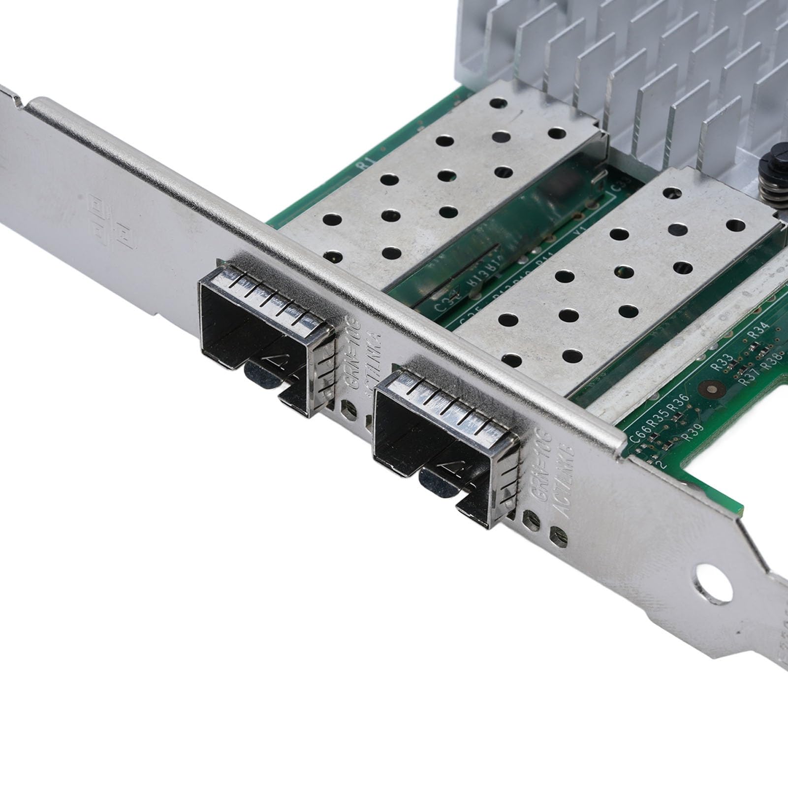 Ejoyous Scheda di Rete SFP+ da 10 Gbps, Adattatore Ethernet PCB PCIe X8 10 Gbps con Chip 82599 a Doppia Porta SFP+, Supporto Coda VT per Aggiornamento di Rete Server X520 DA2 per Sistemi in Fibra