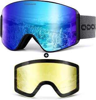 Odoland Ski Goggles with Detachable Lens