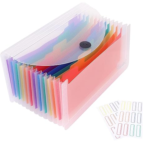 Uquelic Accordion File Organizer for Receipts and Coupons