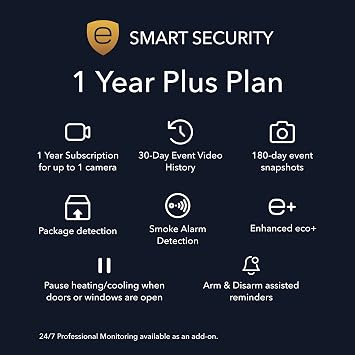 ecobee Wired Smart Doorbell Camera with 1-Year Smart Security Plus