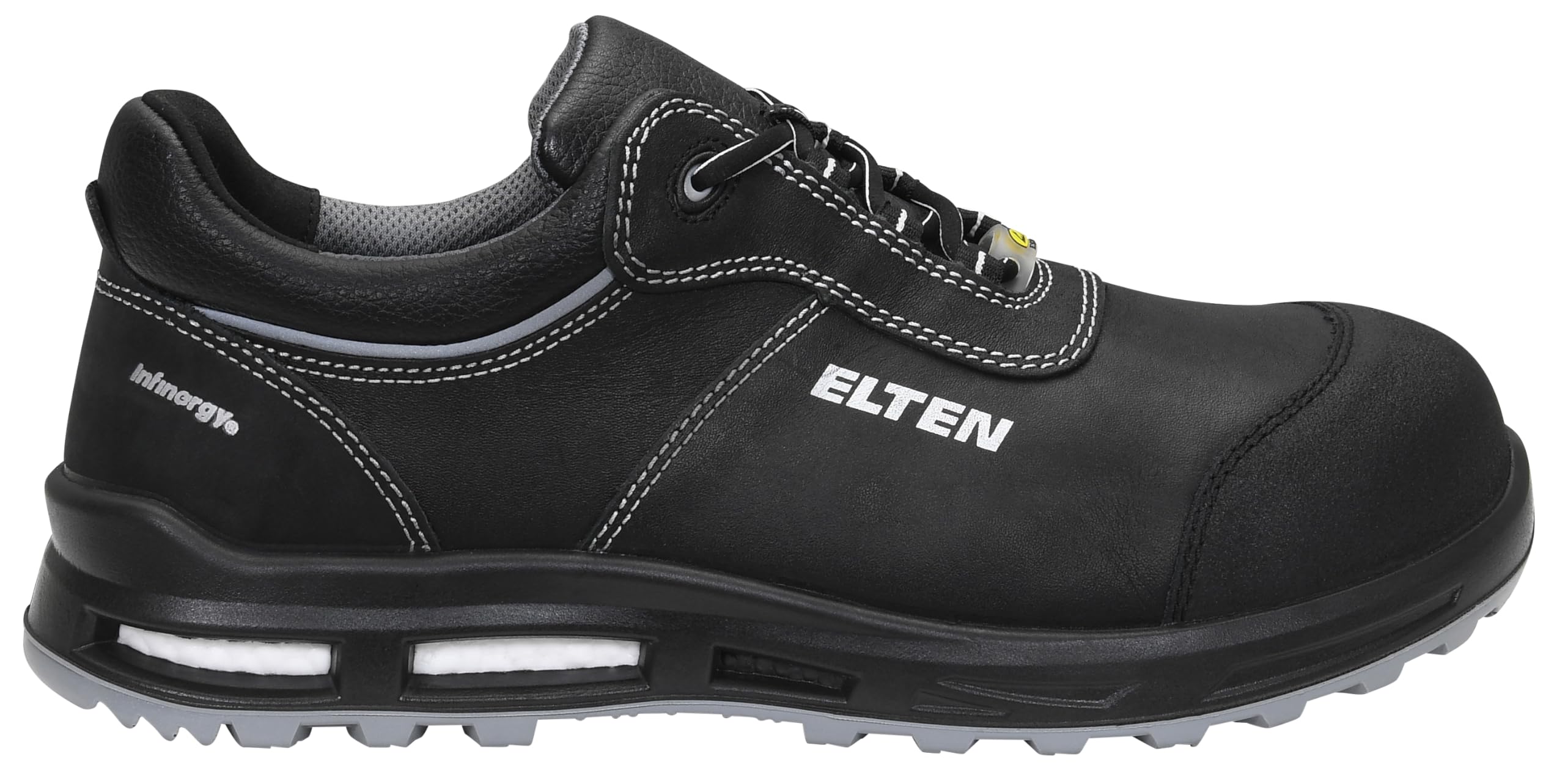 ELTEN Reaction XXT Low ESD S3S, Sicherheitsschuhe für Damen+Herren, leicht, Kunststoffkappe (Leichter als Stahlkappe), Obermaterial: Leder, Innenfutter: Textil (atmungsaktiv)