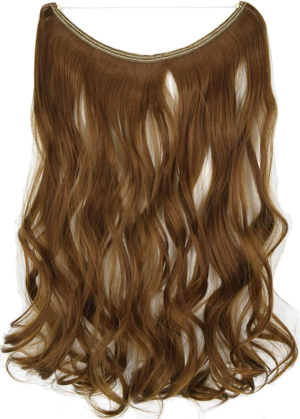 Halo Hair Extensions Invisible Elastic Wire Hairpieces No clips, No glue 8008#27
