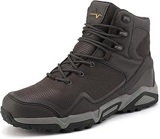 NORTIV 8Men's Waterproof Hiking Boots Outdoor Mid Trekking Backpacking Mountaineering Shoes,Size 5.5,Black,JS19005M