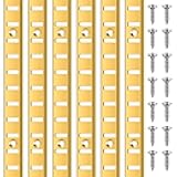 Yaocom 6 Pcs 36 Inch Shelf Pilaster Metal Mortise Mount Pilaster Strip Adjustable Shelf Standards for Wall Shelving System Closet Organization Storage (Brass)