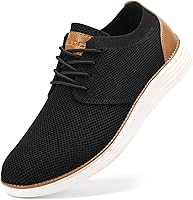 VILOCY Men's Breathable Fashion Dress Sneakers - Lightweight Business Casual Oxfords Walking Shoes