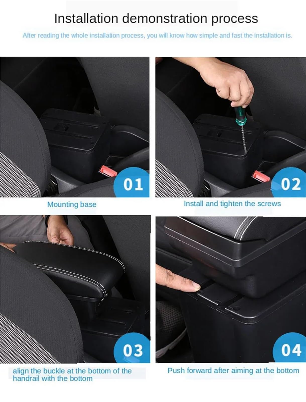 Accoudoir Central Rangement Pour Voiture Adapté La Pour Mazda 2/CX3 (2018 2019 2020) Pièces Intérieures Dédiées À Modernisation(Type E)