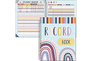 Boho Record Book Teacher Grade Book 2023-2024