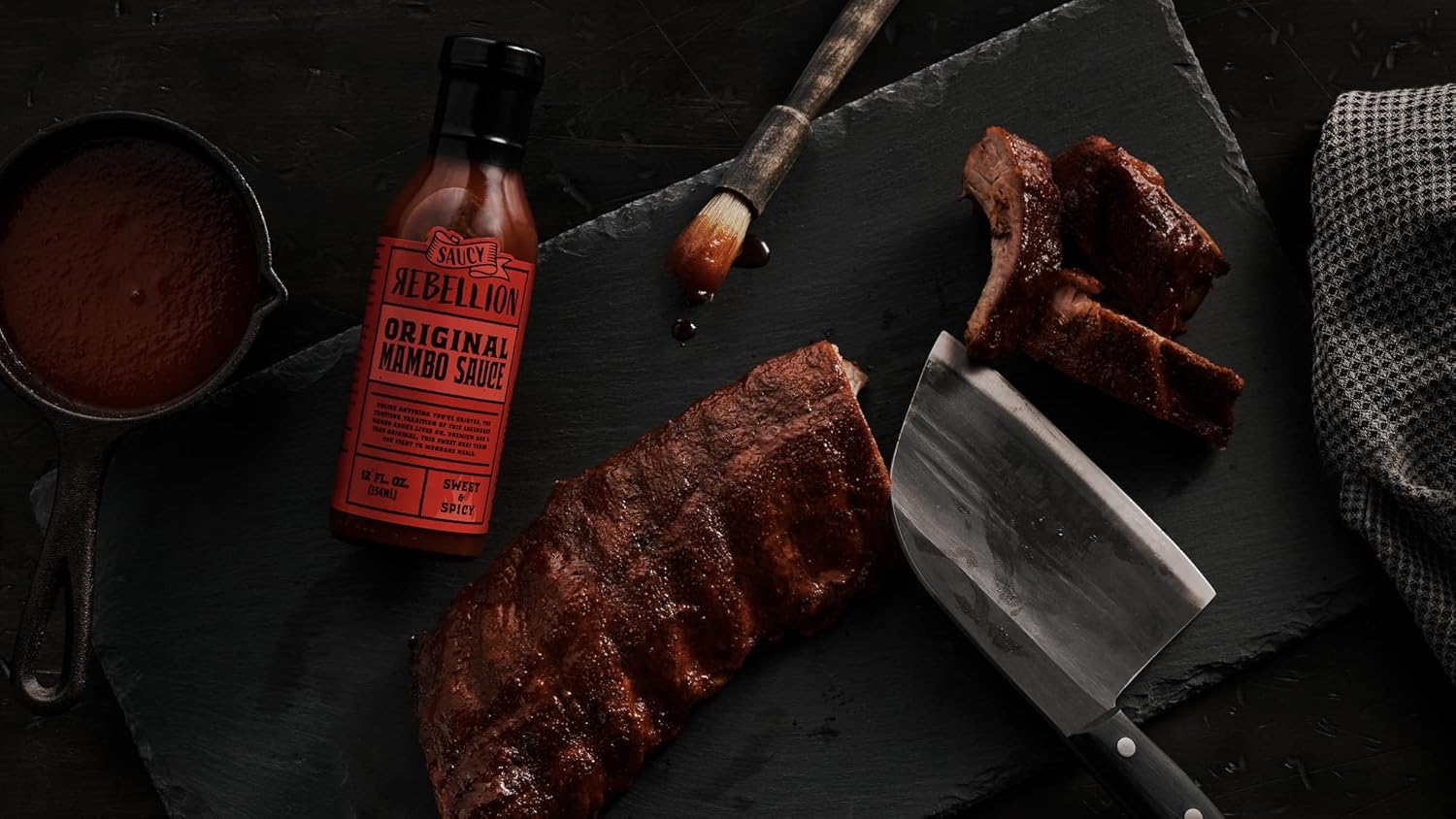 Full Rebel Saucy Rebellion Set- Sweet Spicy Mambo Sauce, Candied Jalapeno, Perfect condiment topping for wings, chicken, BBQ, pork, beef, seafood, burgers and more. Fat-free & cholesterol free. 12 Fl Oz. Each