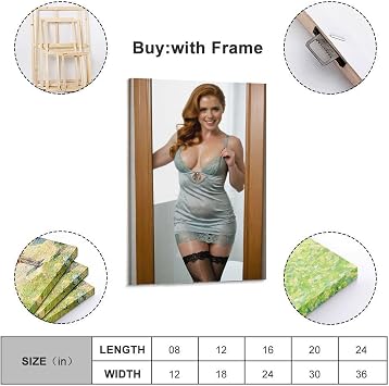 WuDLi Amy Adams Sexy And Hot Poster Decorative Painting Canvas Wall Art Living Rooms Bedroom Painting 16x24inch(40x60cm), Frame-style