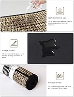 Vista 4 de Juego de alfombras y tapetes de cocina antideslizantes lavables de 2 piezas, alfombras absorbentes para colocar delante del fregadero, alfombras