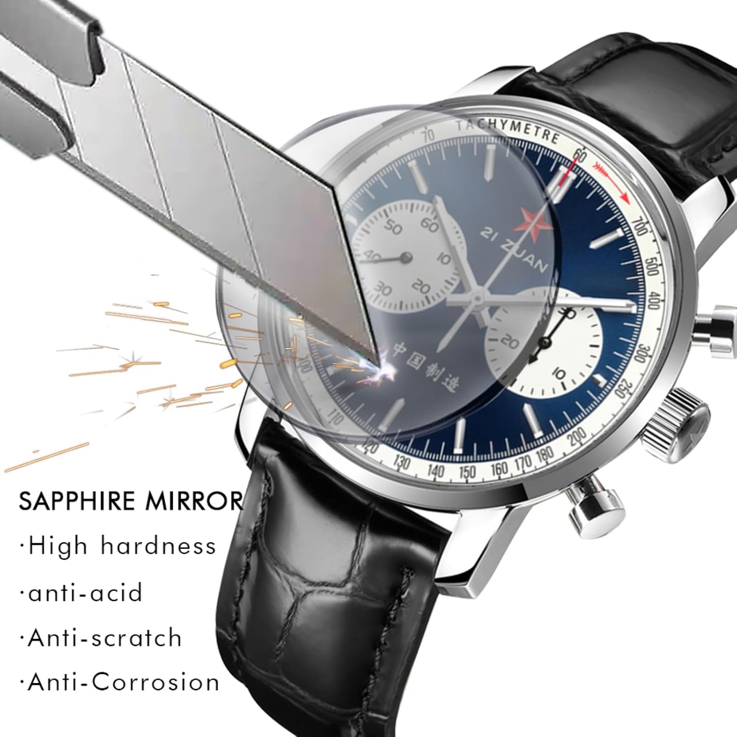 SEAKOSS 42mm Vintage 1963 Seagull ST1901 Manual Wind Mechanical Watch Witch Gooseneck Pilot Chronograph Watches for Men Sapphire Crystal 3ATM Luxury Dress Watch