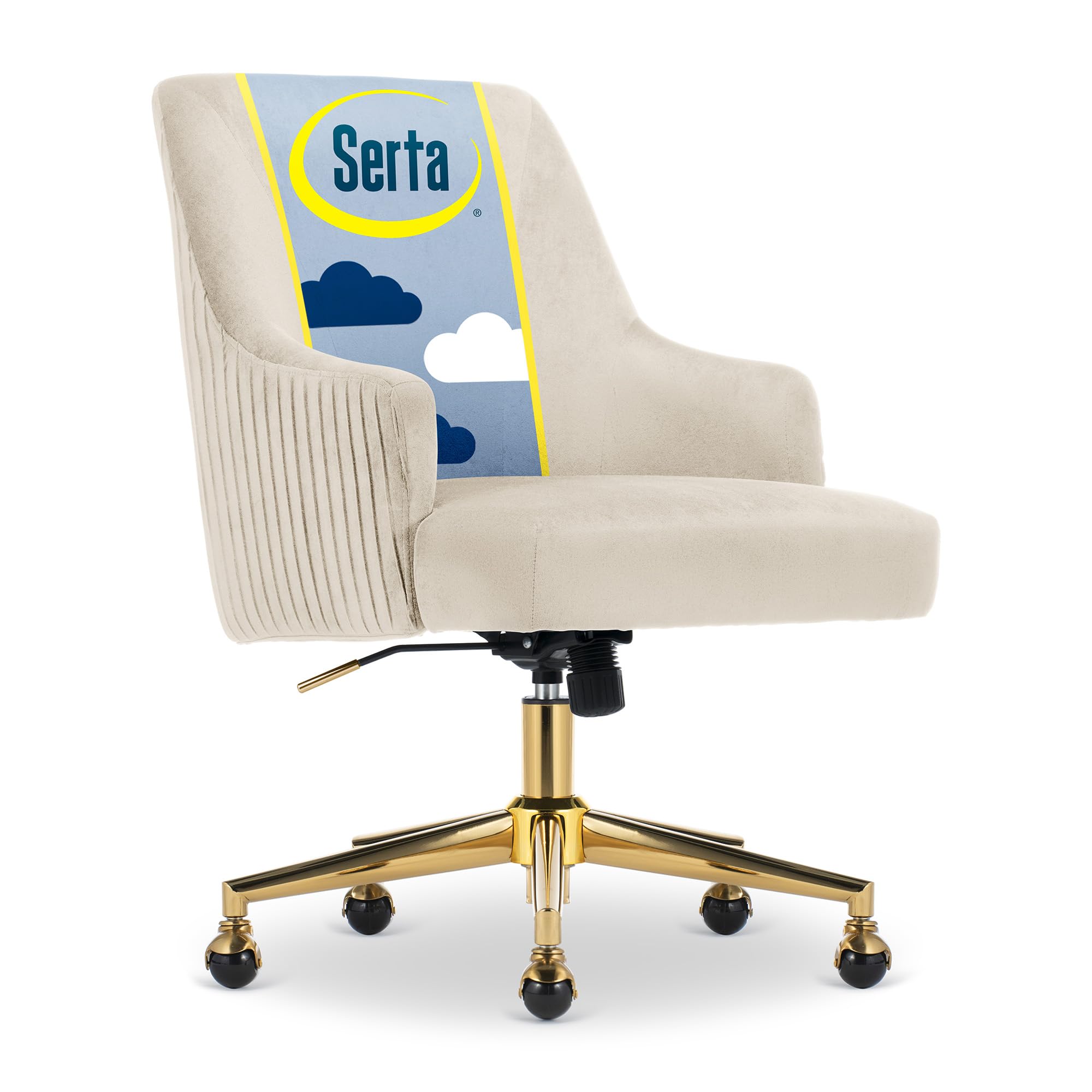 Amazon.com: Serta Scarlett Modern Office Chair, Pleated and Curved