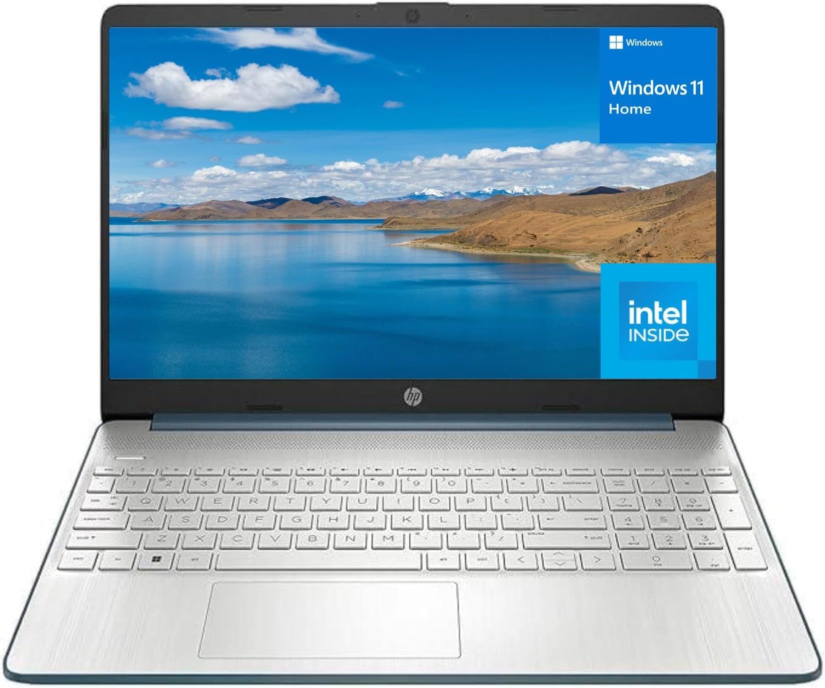 15.6" Portable Laptop, HD Display, Intel Quad-Core Processor, 16GB RAM, 128GB Storage, Wi-Fi 6, Webcam, HDMI, Numeric Keypad, Windows 11 Home, Blue