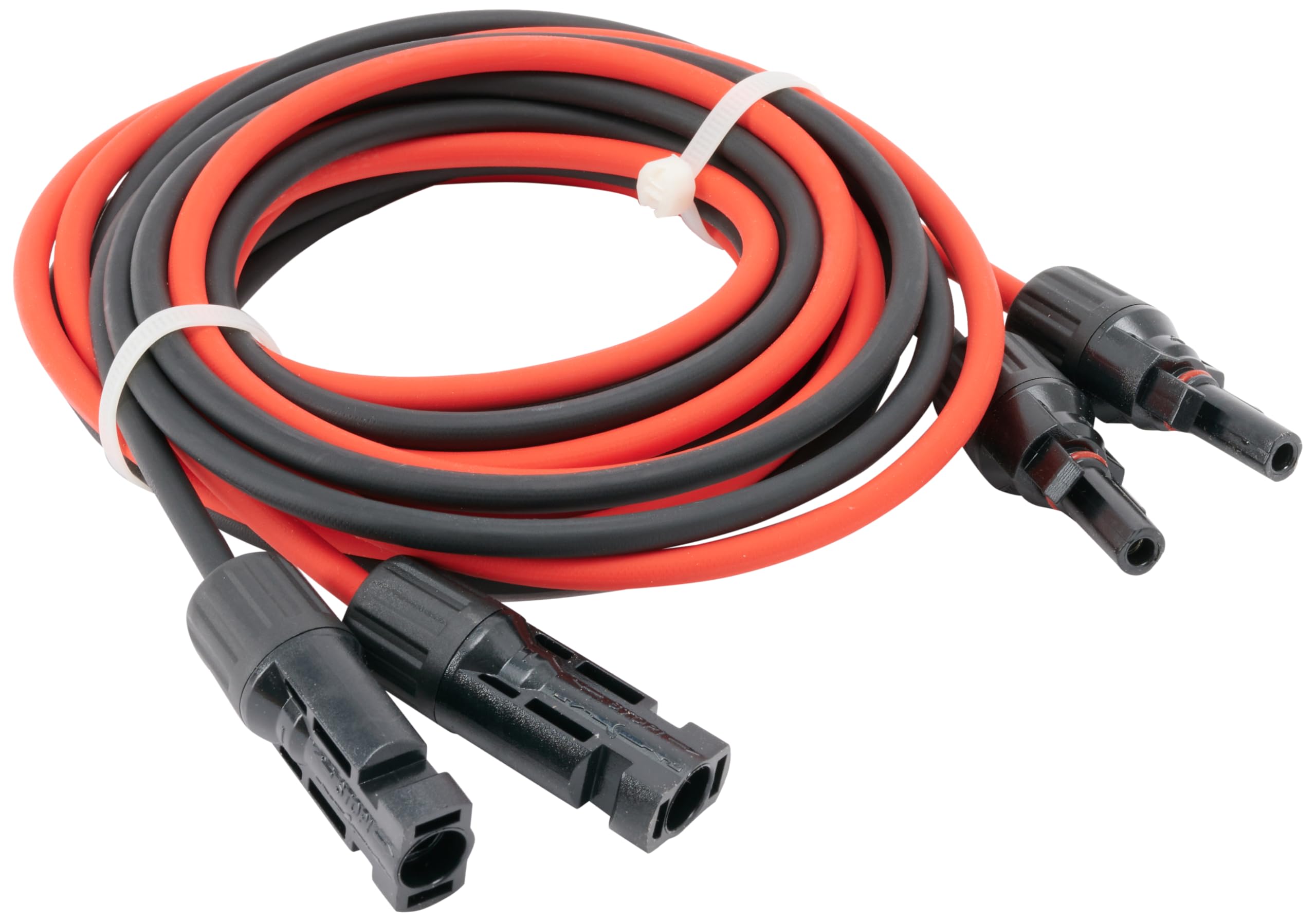 SOLARTRONICS Verlängerungskabel 4mm² inkl. Solarstecker 2x3m - PV Kabel H1Z2Z2-K beidseitig rot/schwarz - Photovoltaik Kabel mit Stecker - Solarkabel für PV Solaranlage - Made in Germany (2X 3m)