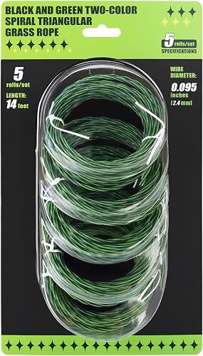 5 Rolls 0.095 In 14 Ft AL2420PB String Trimmer Line Replacement for EGO