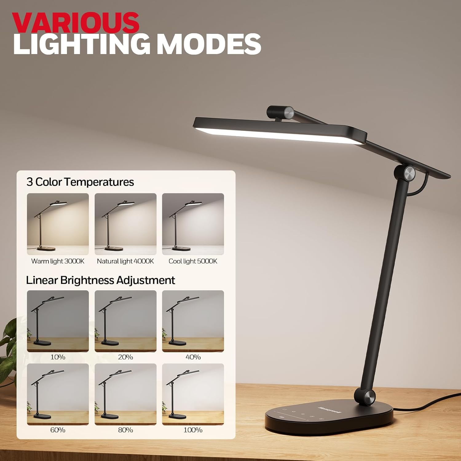 Honeywell H6+H4 Desk Lamp for Home Office