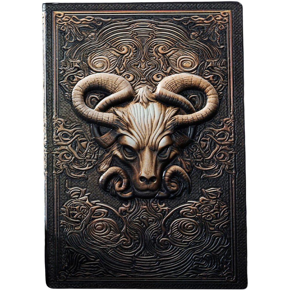 Muteitt Vintage 3d Embossed Notebook Travel Journal, Gothic Hardcover Writing Notebook Daily Notepad Sketchbook Notebook for Men Women