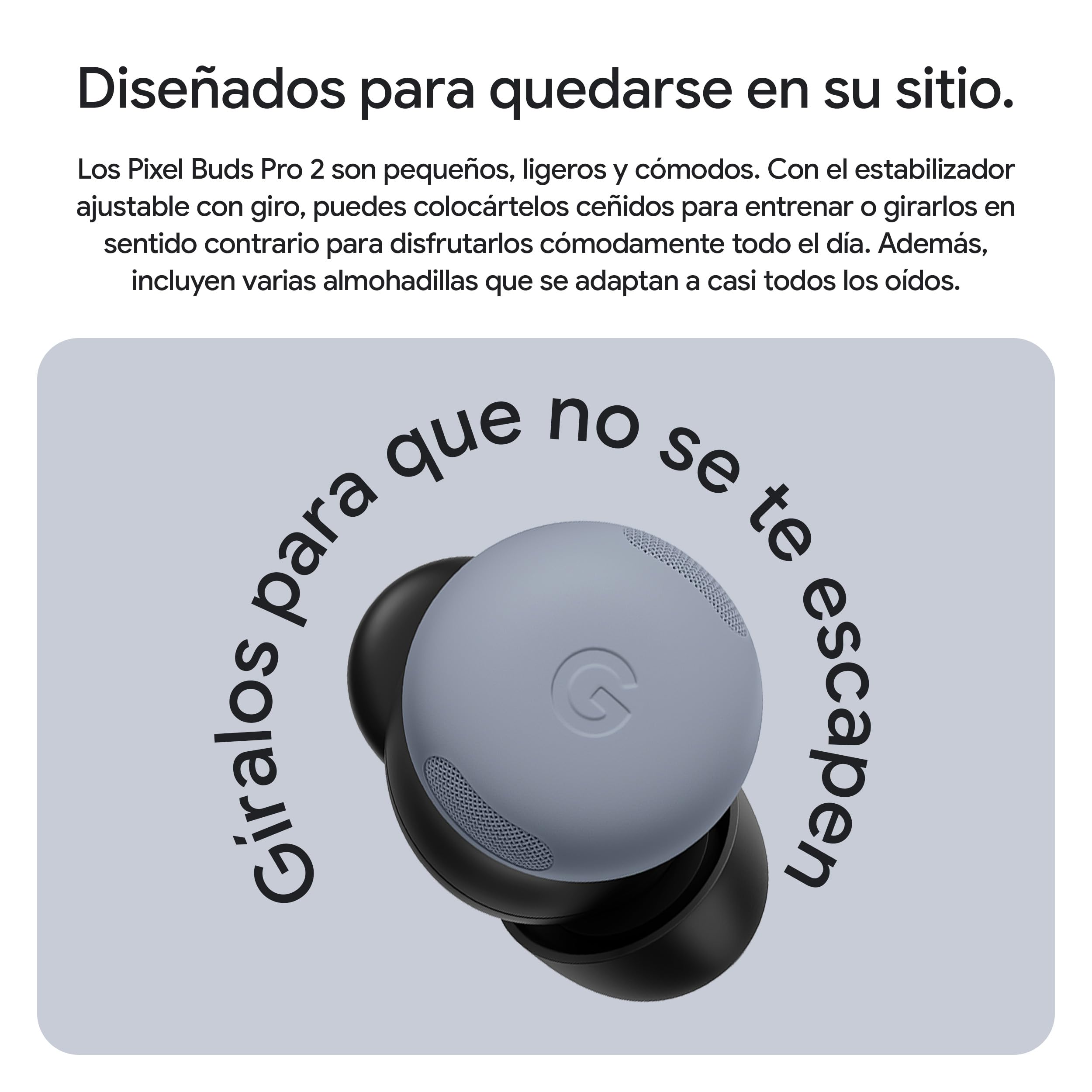 Google Pixel Buds Pro 2 - Auriculares de botón inalámbricos con Cancelación de Ruido Activa – Auriculares Bluetooth - Obsidiana