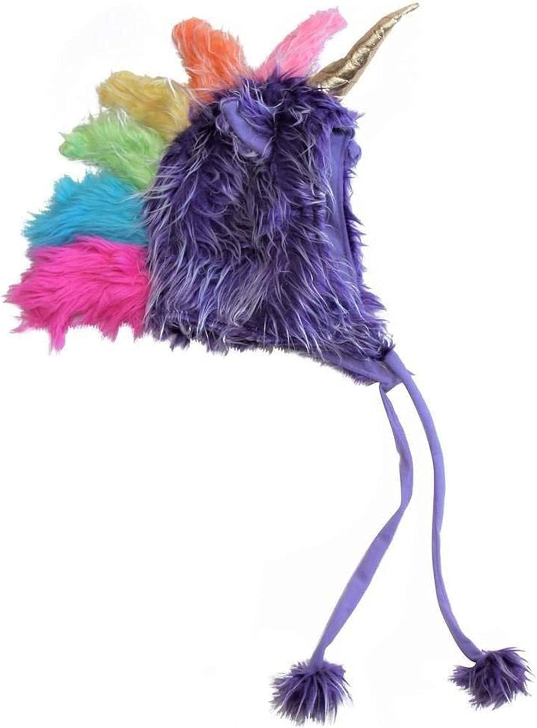 Plush Soft Fuzzy Unicorn Child/Youth Hat, Purple