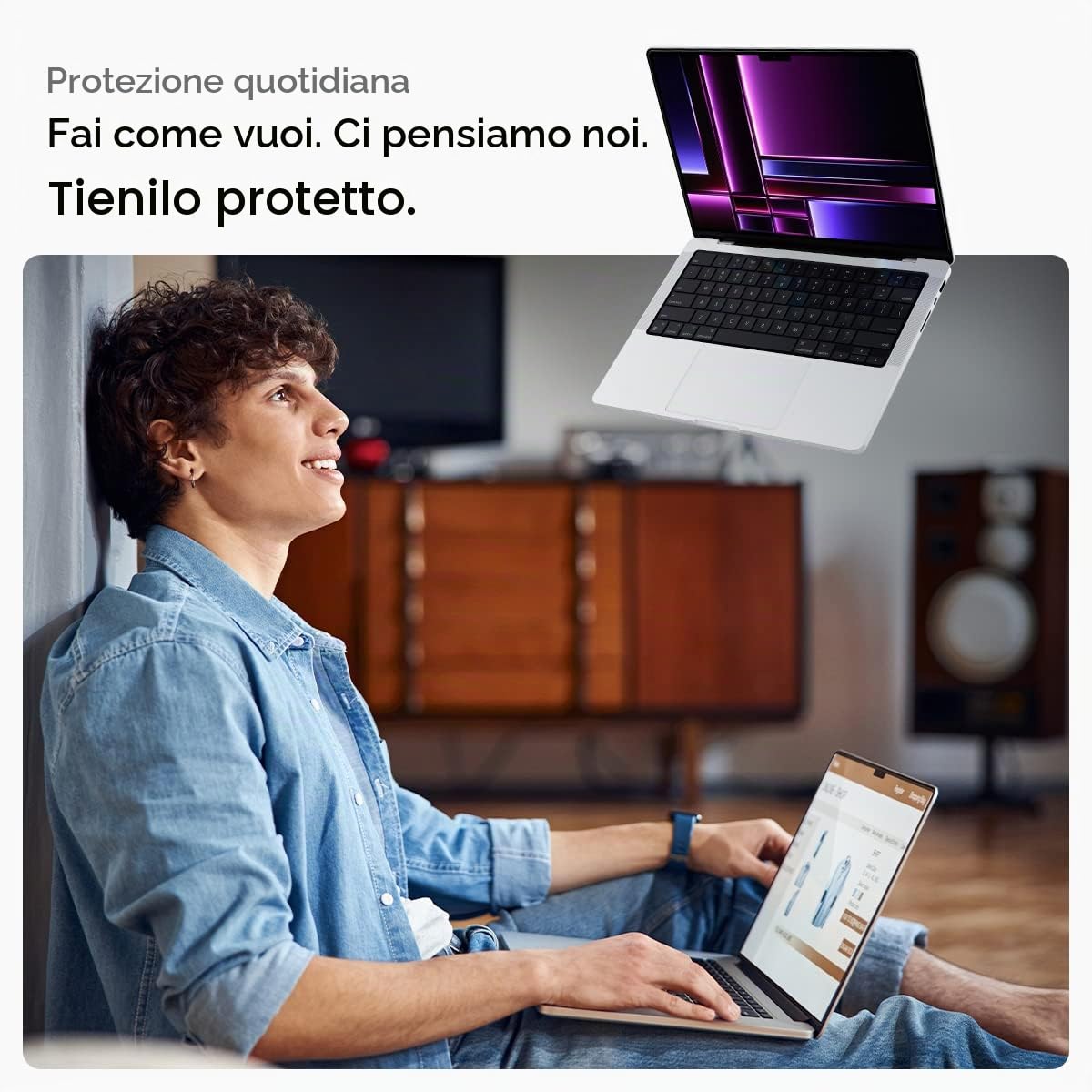 Spigen Glas.tR Slim Vetro Temperato Compatibile con MacBook Pro 16 inch (M5 Pro / M5 Max (2026) / M4 Pro / M4 Pro Max / M3 - M1 series), Copertura Totale, 9H Protezione Schermo