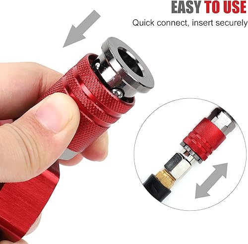 Miniatura 3 de Colector de aire de 3 vías 4 puertos de aluminio industrial hexagonal plano de conexión rápida divisor de manguera de aire con 3 acopladores de