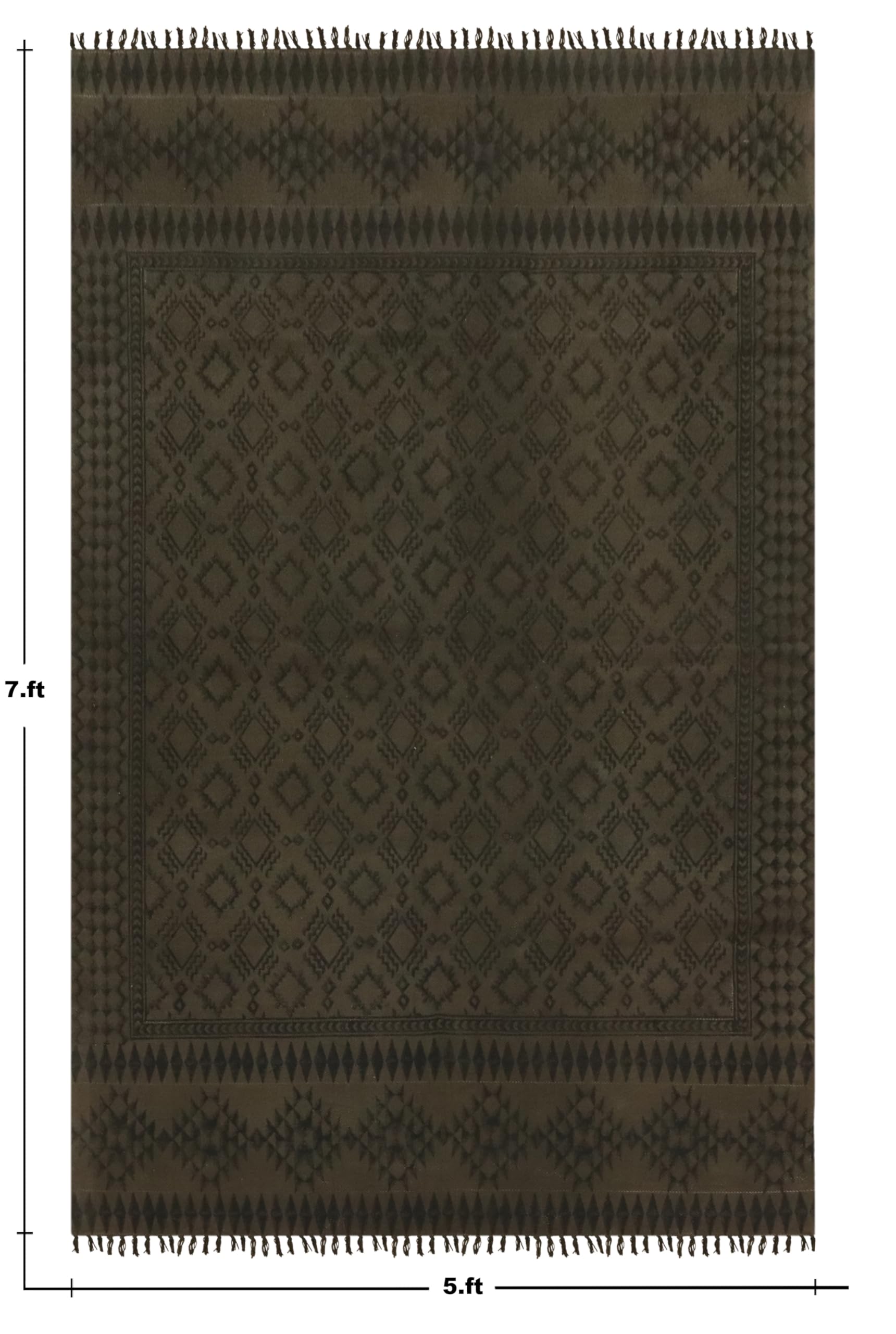 Dhurrie Kelim-Teppich, handbedruckt, Baumwolle, 3 m, quadratisch, geometrisches Design, Handwäsche, 0,5 cm dick, handgefertigt, Boho, für drinnen und draußen, Flachgewebe, für Flur, Esszimmer