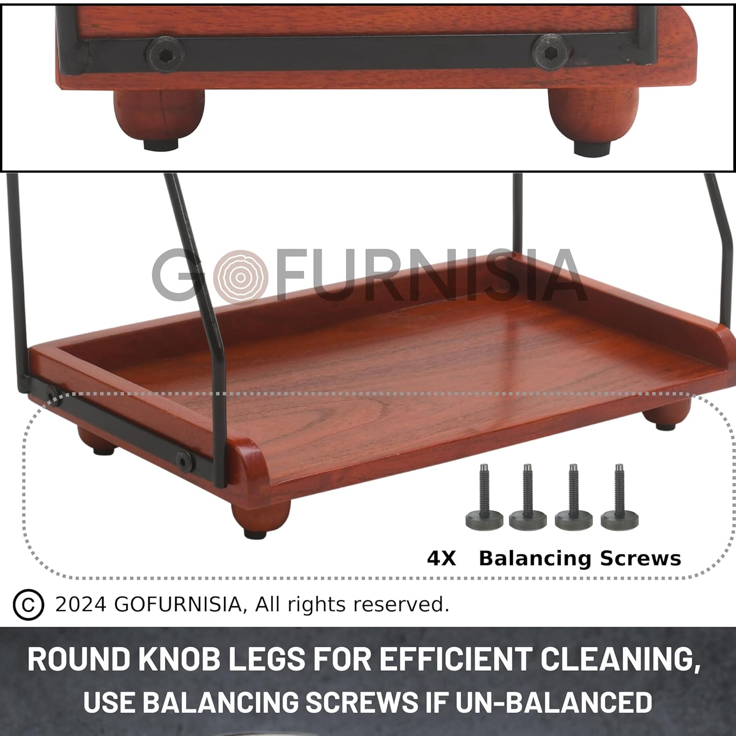 71PgmkAxDpL SL1500 GOFURNISIA (r) Handcrafted Premium Home and Kitchen Organizer | Multipurpose Wooden Storage Organizer | Spice Rack | 2-Tier Kitchen Countertop | | Home Décor Display In Mango Wood | Handcrafted - MSDeals