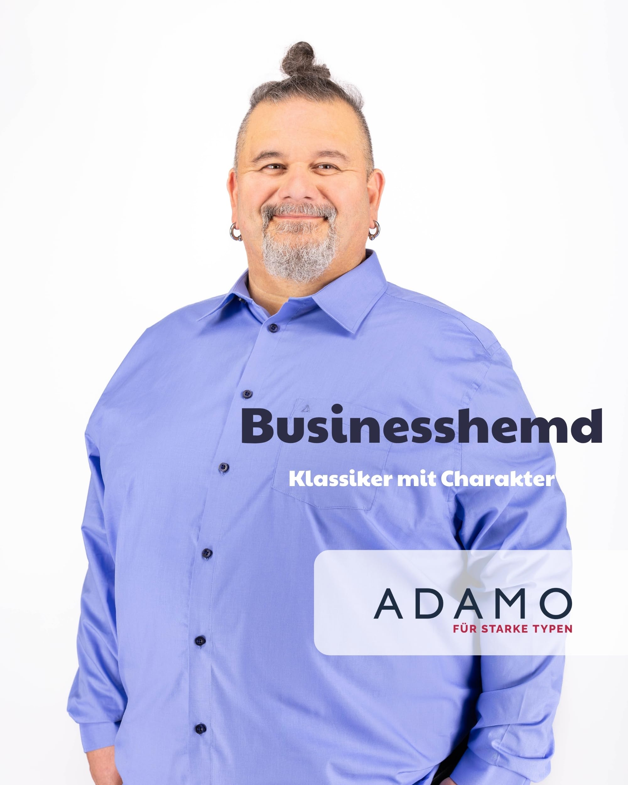 ADAMO Herren Businesshemd Langarm Comfort FIT Übergrößen 2XL-14XL