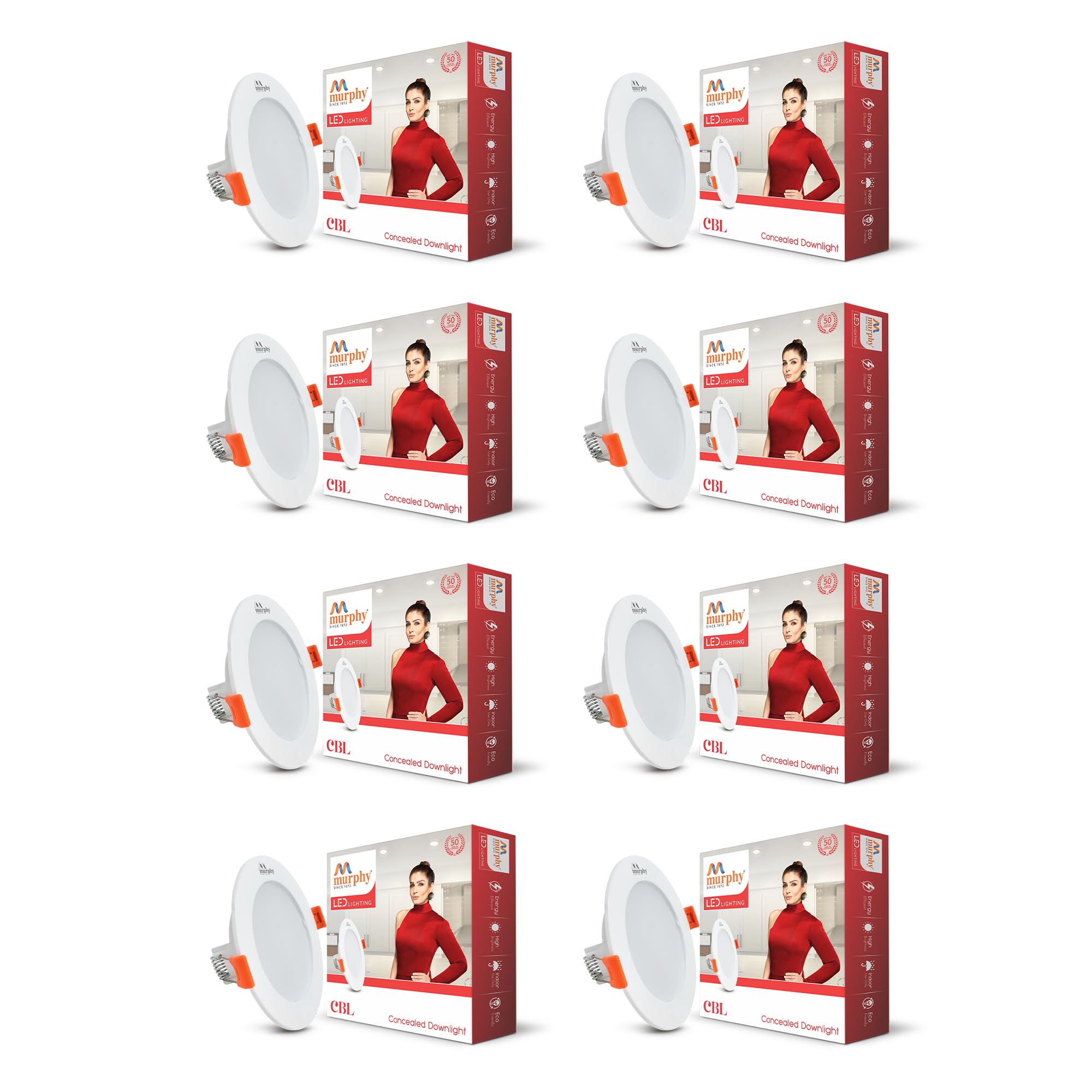 Murphy 9W LED Natural White CBL Round Panel Conceal Box Down Light, Pack of 8 (B099Z3LGGF) Amazon Price History, Amazon Price Tracker