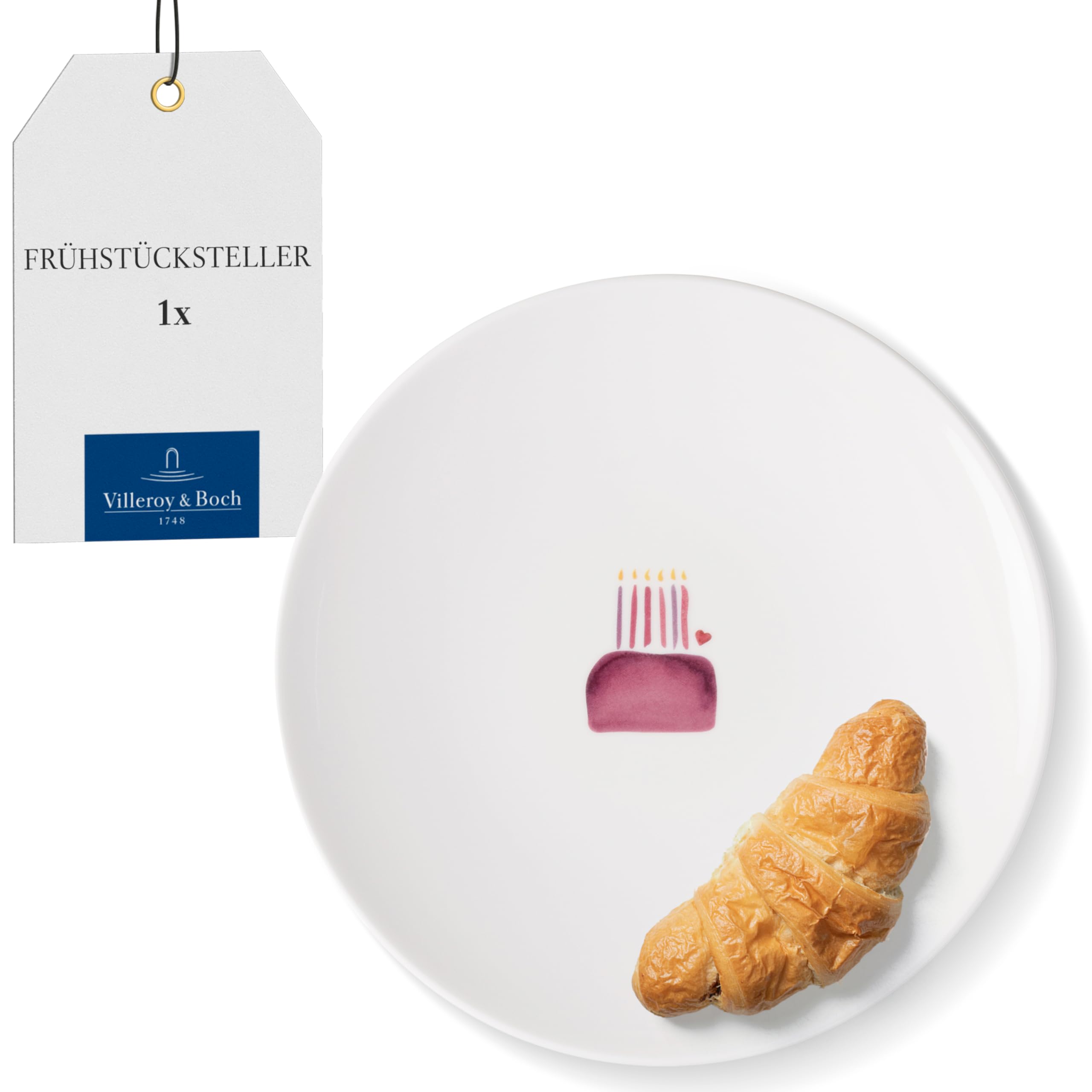 Amazon.com: Villeroy & Boch – with Love Breakfast Plate Happy