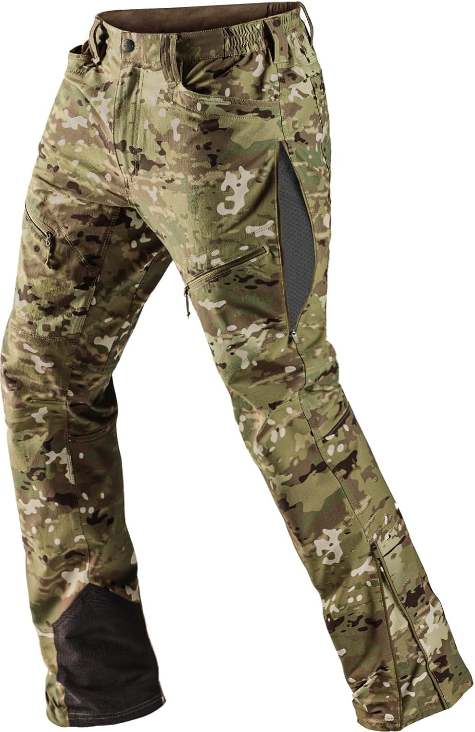 CQR Men’s Softshell Snow Ski Hiking Pants, Water Resistant Insulated Winter Thermal, Tactical Outdoor Pants for Cold Weather