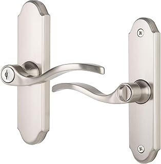 Wright Products Serenade Mortise Lever Set with Built-in Keyed Deadbolt, Satin Nickel – Fits Wood Core & Storm Doors, Reversible Handle, Security Lock with 2 Keys