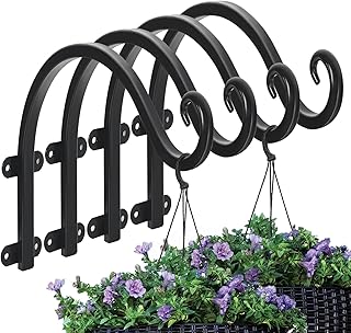 4 Pack 12Inch Plant Hanger, Sturdy Hanging Plant Bracket Hooks Outdoor, ...