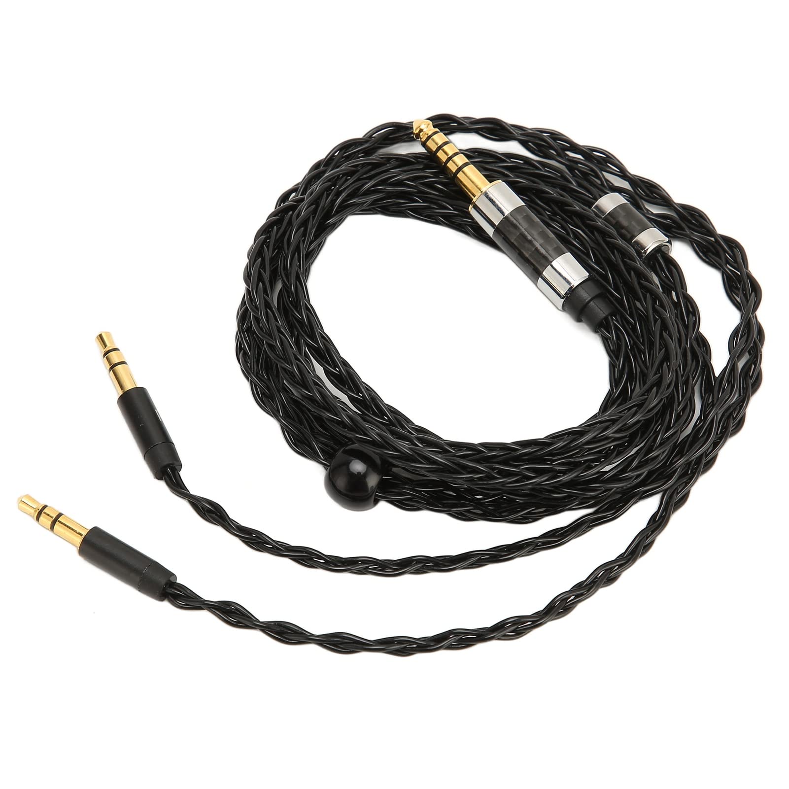 Goshyda Cavo per Cuffie, da 4,4 Mm a Doppio Cavo Audio per Cuffie da 3,5 Mm Cavo Audio Placcato Argento a 8 Fili, per MDR Z7 Z1R, per Teloon D7100 D7200 D600 D9200, per T1 T5, 1,2 M/3,9 Piedi